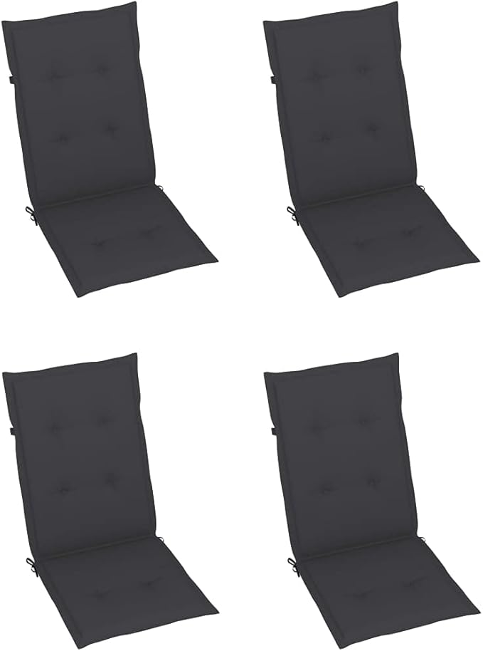 Patio Reclining Chairs,Camp Chair,Barbecue Chairs,Fishing Chairs,Bistro Chair,Coffee Chair,Patio Funiture,for Dining Room,Living Room,Study Room,Garden, 4 pcs with Cushions Solid Acacia Wood