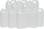FastRack 1 Gallon Water Jug (10-Pack) | F-Style Reusable Plastic Jug with Lids | BPA-Free HDPE Water Container for Liquid Storage, Brewing, Camping & Emergency Prep