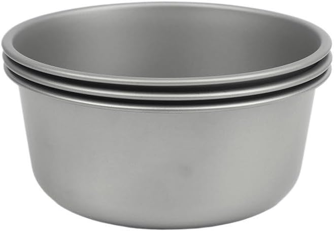 3PCS 500ml Outdoor Pure Titanium Bowl, Portable Tableware Suitable For Home Or Camping