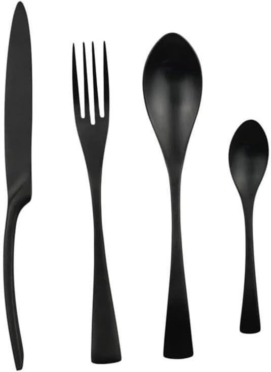 Silverware Flatware Cutlery Set， 6/24/36/48/60/72 Pieces Stainless Steel Cutlery， Forks and Spoons Mirror Blue Steak Cutlery Six-Piece Set，Rainbow-8Set-48Pcs