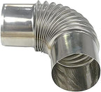 2.36" Elbow Stove Pipe Stainless Steel Chimney Flue for Outdoor Camping Wood Stove 90/45 Degree