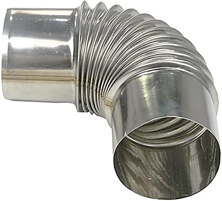 2.36" Elbow Stove Pipe Stainless Steel Chimney Flue for Outdoor Camping Wood Stove 90/45 Degree