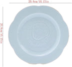 Camping Plates Simple and Fresh Underglaze Color Celadon Dinner Plate for Home High-end Dishes, Plates and Tableware Decorative Plate