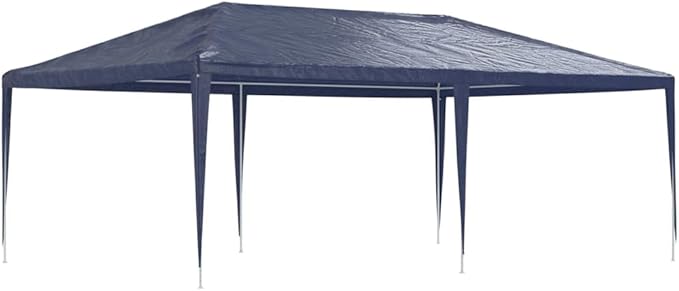 Blue Polyethylene Party Tent 13x20 ft with UV-Resistant Materials for Outdoor Events, Water-Resistant and Durable Construction Includes Mounting Hardware for Easy Setup