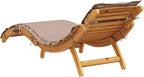 Sun Lounger with Cushion Taupe Solid Wood Acaciapatio Chairs Tanning Chair Camping Chairs Outdoor Lounge chairsSuitable for Gardens, courtyards