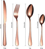 Premium 16-Piece Stainless Steel Flatware Set, Service for 4, Black Handle Cutlery Set with Knife, Fork, Spoon - Durable 304 Silverware for Everyday Use