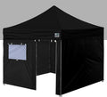 Eurmax USA Full Zippered Walls for 10 x 10 Easy Pop Up Canopy Tent,Enclosure Sidewall Kit with Roller Up Mesh Window and Door 4 Walls ONLY,NOT Including Frame and Top(Black)