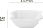 Camping Plates 6Piece White Porcelain Ceramic Bowl Set Tableware for Soup Fruit Salad Bowls Service for 6 People Decorative Plate