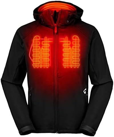 Gerbing Men's Torrid 2.0 Softshell Heated Jacket – 7V Battery Powered Heated Clothing for Winter Sports, Camping, Hunting