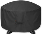 SheeChung Fire Pit Cover Round 32"Dx16"H,Fits 28",30",32" Fire Pit,Waterproof Heavy Duty 600D Polyester Fire Bowl Cover,Outdoor Gas Table firepit Cover Weather Resistant