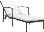 Camping Chairs Outdoor Chairs Beach Chair Patio Furniture Patio Sun Lounger with Cushion Poly Rattan Black for Outside,Camping,Patio, Poolside, Beach