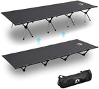 Night Cat Camping Cot Bed - Portable Folding Sleeping Cots for Adults 1-Person Outdoor Elevated Off-Ground Beds Easy Set-up Army Sleeping Bed 87"x32"