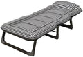 Portable Folding Adult Bed with Mattress, Adjustable Height Camping Cot with Headrest for Home & Travel, 170×56cm(170 * 56CM)