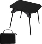 Folding Camping Table,Outdoor Small Portable Aluminum Camp Table with Backpacking Carrying Bag for Camping Beach Picnic Grilling Hiking FishingTravel (Black)