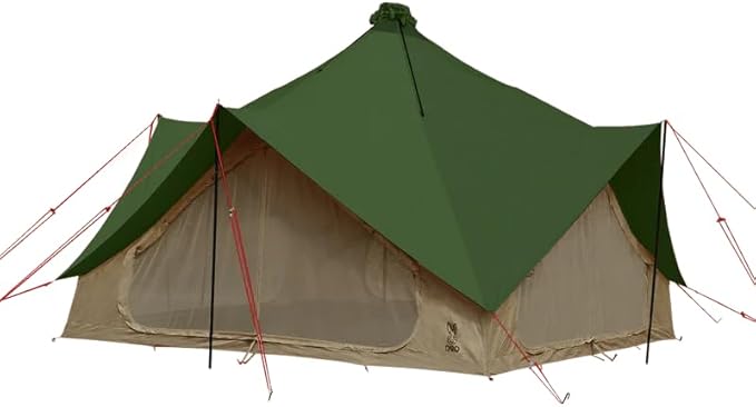 DOD Tsuku Base Tent – Spacious All-Season Family Tent with Canvo™ Cooling Fabric | Easy One-Person Setup | Expandable with Uchi & Awning Attachments