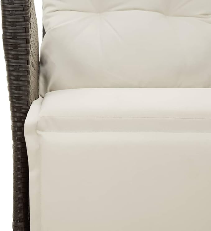 Reclining Patio Chair with Footrest Black Poly Rattan Porch Chairs Camping Chairs Patio Chairs Living Room Chairs for Dining Patio Bedroom Outdoor