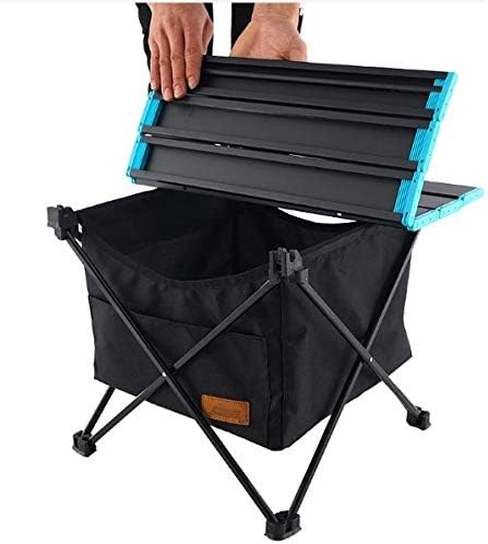 Outdoor Foldable Table with Storage Bag Aluminum Outdoor Picnic Folding Table Camping Desk with Waterproof Tableware Cloth