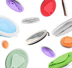 ME.FAN Silicone Collapsible Travel Cup - Silicone Folding Camping Cup with Lids - Expandable Drinking Cup Set - Portable, Graduated [9.22oz]