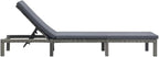 Camping Chairs Outdoor Chairs Beach Chair Patio Furniture Sun Lounger with Cushion Poly Rattan Anthracite for Patio, Poolside, Beach,Camping