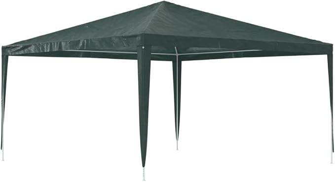 13x13 ft Green Professional Party Tent, Portable Outdoor Shelter for Gatherings, UV-Resistant Polyethylene Material, Water-Resistant Design, Easy Setup with Powder-Coated