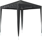 6.6ft x 6.6ft Anthracite Party Tent with Steel Frame, Polyethylene Shelter for Outdoor Events, Water-Resistant and Easy Setup for Garden Terrace Gatherings