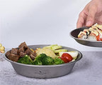 Boundless Voyage Ultralight Titanium Bowl Pan Plate Dish with Carry Bag Outdoor Camping Portable Tableware Cookware (Ti1112T (Shallow Bowl))