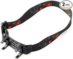 MUMUGUO 2 Pack Flashlight Clip Buckle Headband Adjustable Head Belt Head Strap Mount Holder Stand for 24mm LED Flashlight Torch Headlamp Light 1