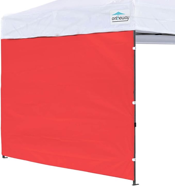 Sunwall for 10x10 Pop up Canopy, Instant Canopy Tent Sidewall, 1 Pack Sidewall Only (Red)