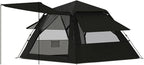 Tents for Camping 3/5 Person Tent Waterproof Beach Canopy Tent Pop Up, Easy Setup Backpacking Tents with Mats, Dome Tent, Family Tent for Outdoor Hiking with Porch (Color : /Black, Size : 5-8 Person