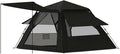 Tents for Camping 3/5 Person Tent Waterproof Beach Canopy Tent Pop Up, Easy Setup Backpacking Tents with Mats, Dome Tent, Family Tent for Outdoor Hiking with Porch (Color : /Black, Size : 3-4 Person