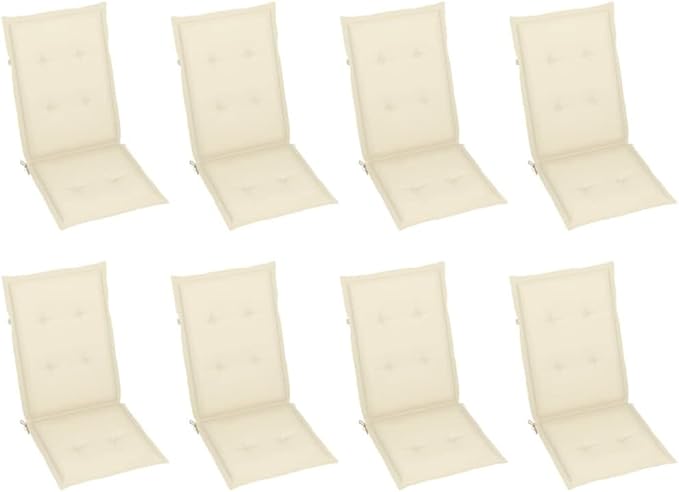 Patio Reclining Chairs with Cushions,Camp Chair,Barbecue Chairs,Fishing Chairs,Bistro Chair,Coffee Chair,Patio Funiture,for Dining Room,Living Room,Study Room,Garden,8 pcs Gray Acacia Wood