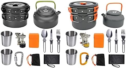 Outdoor Tableware Skillful Manufacture Outdoor Camping Hiking Cookware Cooking Camping Kettle Kits (Color : B) (A)
