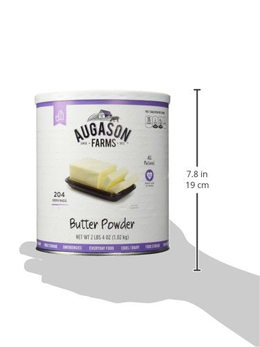 Butter Powder Mix Can Emergency Food Supply, 510 Servings, 10 Year Shelf Life, Certified Gluten Free, Made with Real Milk, 15 Calories per Serving - Dry Butter Powder Blend, Ingredient for Baking and Cooking