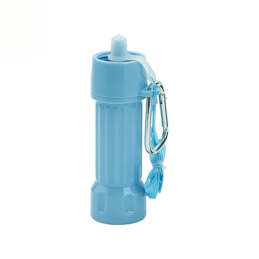 Life Straw Water Filter for Drinking Survival, Portable Water Purifier and Filtration System for Camping, Hiking, Travel, and Emergency Preparedness(Blue)