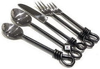 Twist and Shout Stainless Steel Flatware Set Service for Persion Modern Silverware Utensils Set Kitchen Restaurant, Wedding, Party Dinnerware Accessories (3 Set)