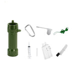 Life Straw Water Filter for Drinking Survival, Portable Water Purifier and Filtration System for Camping, Hiking, Travel, and Emergency Preparedness (Green)