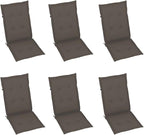 Patio Chairs 6 pcs,Outdoor Folding Chair,Lounge Chair,Portable Camping Chair,Tanning Chairs for Outside,Garden Chair,for Outdoor Patio, Campsite, or Yard, with Taupe Cushions Solid Teak Wood