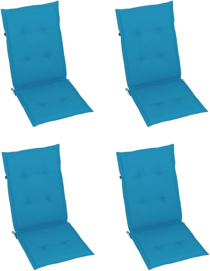 Patio Reclining Chairs 4 pcs with Cushions Solid Acacia Wood Balcony Chairs Camping Chair Accent Chair Outdoor Chairs for Bedroom Dining Outdoor Patio