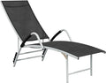 Sun Lounger Textilene and Aluminum Blacktanning Chair Camping Chairs Recliner Patio Suitable for Garden Courtyard