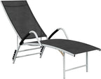 Sun Lounger Textilene and Aluminum Blacktanning Chair Camping Chairs Recliner Patio Suitable for Garden Courtyard