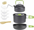 Outdoor Camping Cooking Set Pan Pot Bowl Kettle Foldable Cookware Kit Aluminum Travel Picnic Hiking Tableware Tools (Color : A) (B)