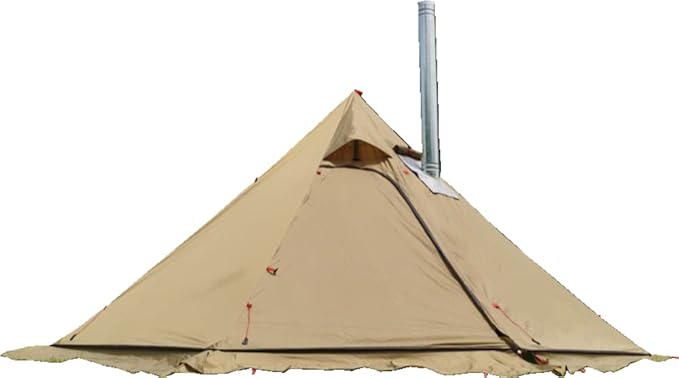 Ultralight 3-4 Person Teepee Tent with Snow-Skirt and Stove Jack Without Mesh Backpacking Outdoor Tent