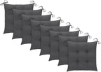 Patio Chairs with Cushions 8 pcs,Outdoor Chairs,Club Chairs,Decorative Chair,Camping Chair,Camping Chair,Reception Chair,Bistro Chair,for Patio,Balcony,Party, Solid Acacia Wood Gray