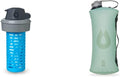 HydraPak Seeker 2L Sutro Green Ultra-Light Water Reservoir for Backcountry Hiking, Camping, and Emergency Preparedness & Compatible 42mm Filter Cap - Water Filtration Accessory