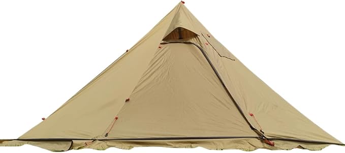 4-6 Person Teepee Hot Tent with Stove Jack Camping Pyramid Teepee Tent for Camping Backpacking Hiking