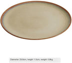 Camping Plates Dinner Plate Ceramic Western Fashion Large Flat Dish Hotel Tableware Decorative Plate