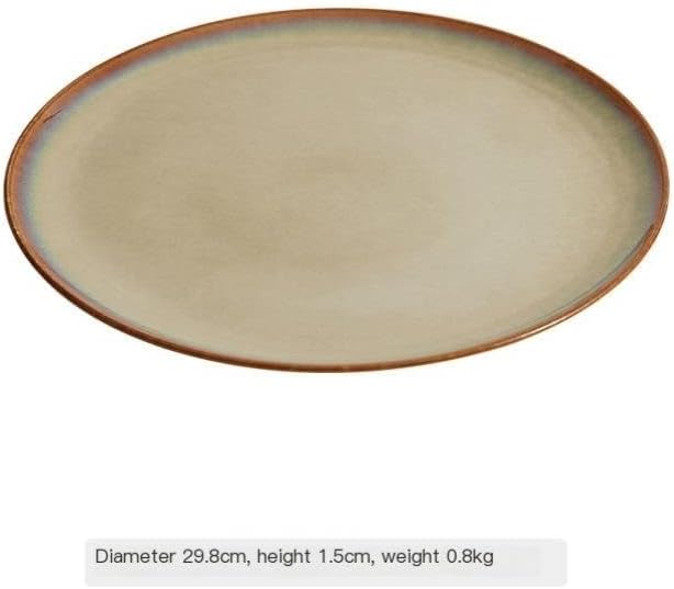 Camping Plates Dinner Plate Ceramic Western Fashion Large Flat Dish Hotel Tableware Decorative Plate