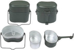 Camping Cookware 3 in 1 Outdoor Camping Lunch Box Tableware Hiking Picnic Survival Pot Bowl Portable Cookware Set Outdoor Picnic