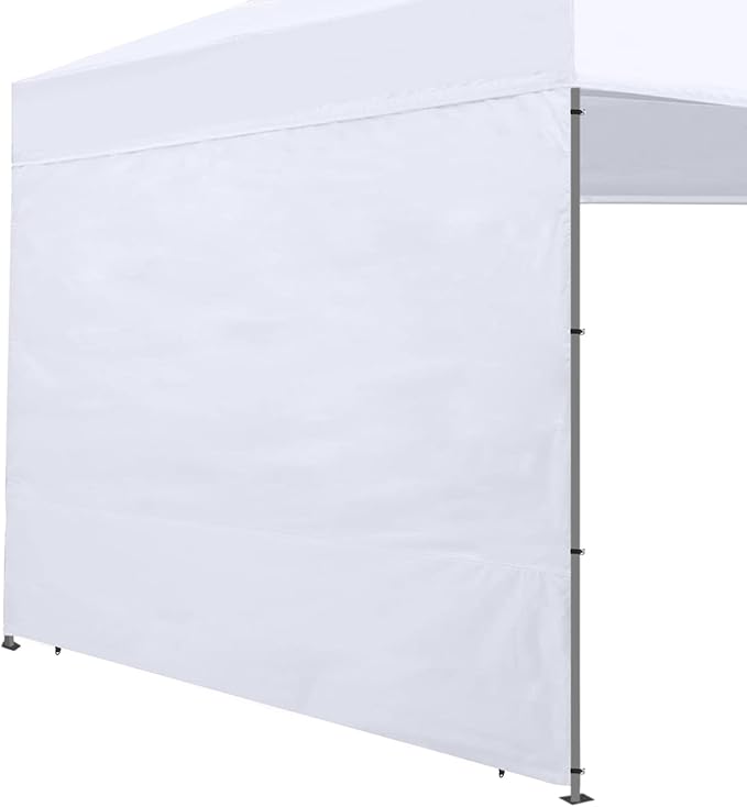 Joramoy Canopy Tent Sidewalls for 8×8 Pop Up Canopy, Instant Canopy SunWall with Waterproof and UV Protection Layer, Straight Leg Canopy Shade Wall, 1 Pack Sidewall Only(White)
