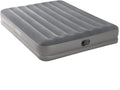 Intex 64114E Dura-Beam Standard Prestige Air Mattress: Fiber-Tech – Queen Size – Built-in USB Electric Pump – 12in Bed Height – 600lb Weight Capacity